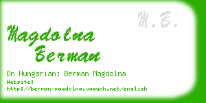 magdolna berman business card